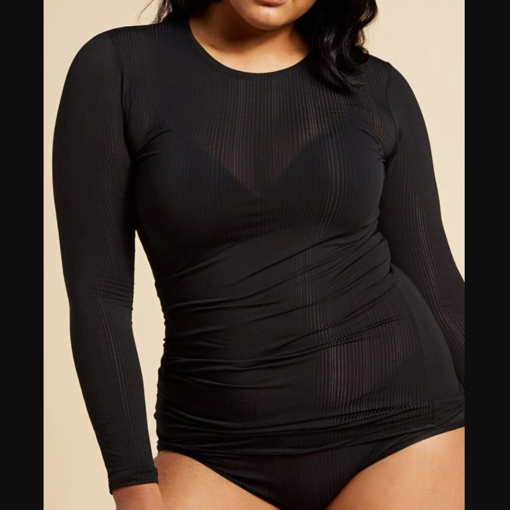 GUC Negative Whipped Long Sleeve Top - Black - M